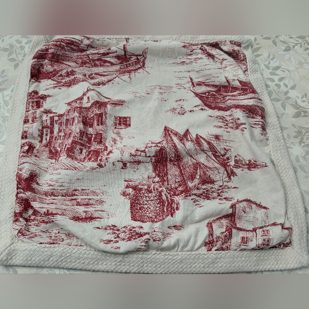FOUR *****RARE****Discontinued Toile Pottery Barn Pillow Covers (covers only).